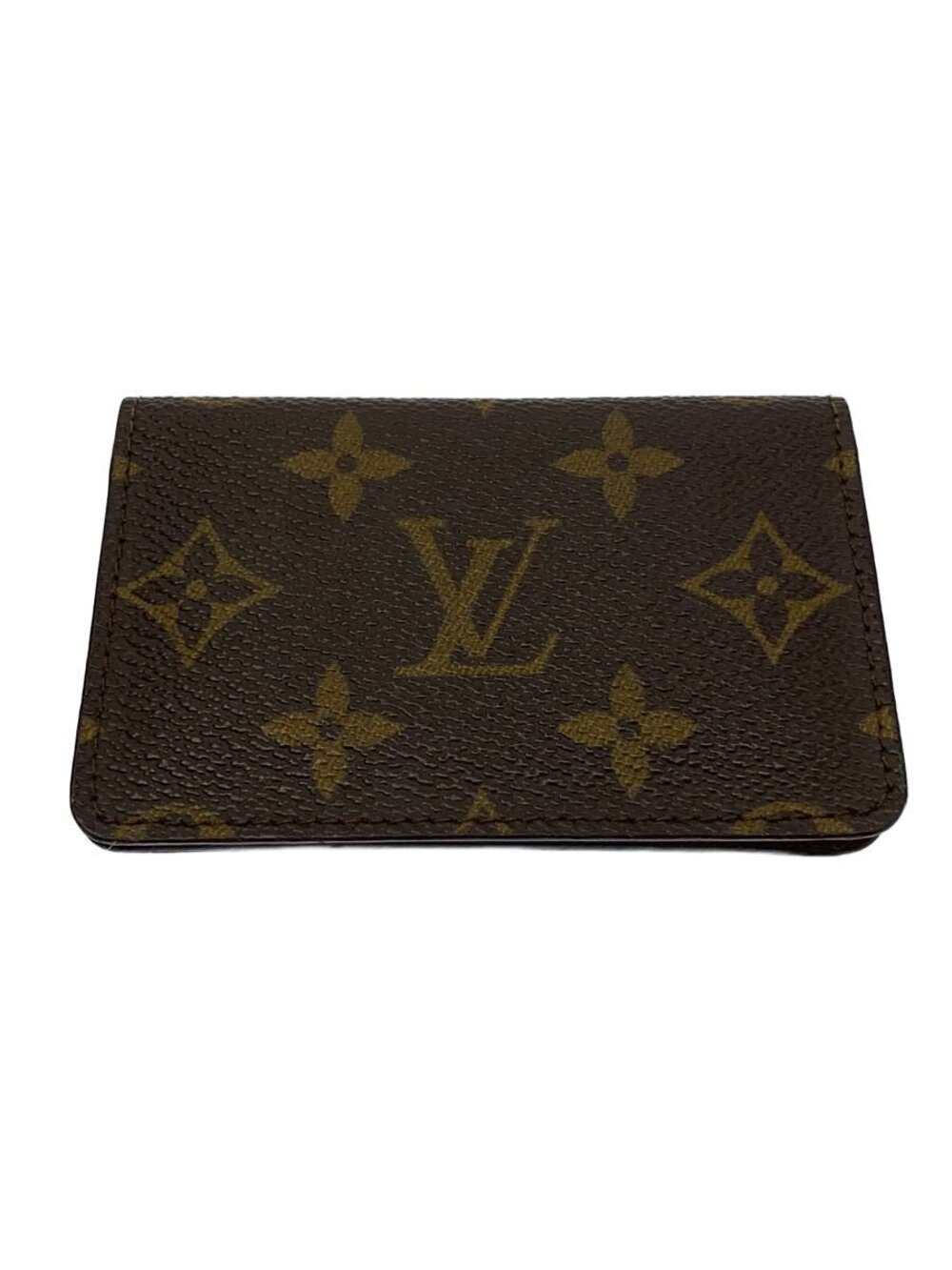 LOUIS VUITTON Pochette Carte Visite Monogram Canvas Brown All over